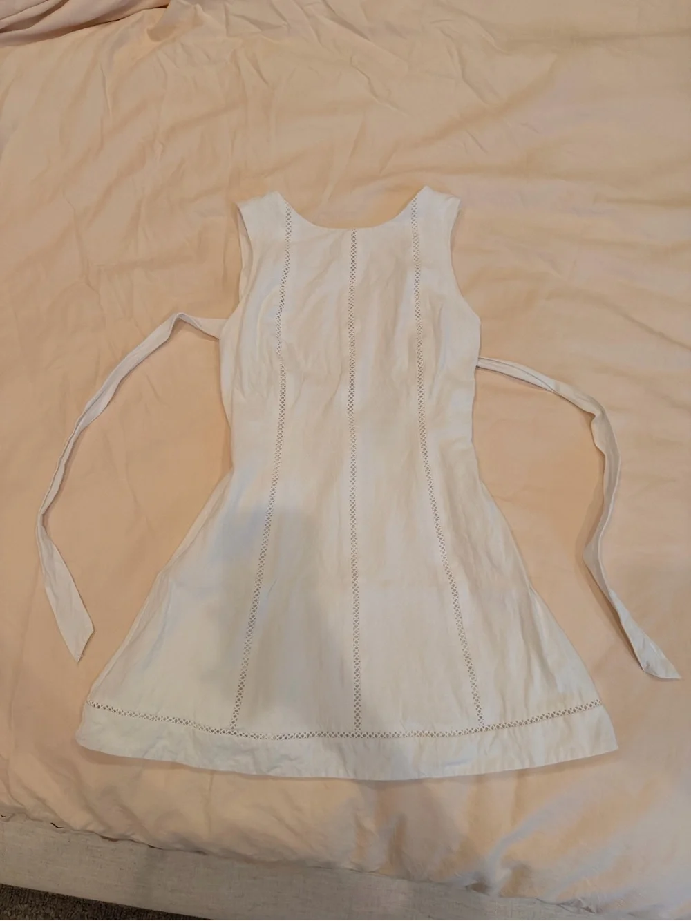 Lost + Wander Verona Romance Linen Blend Mini Dress White XS - Picture 3 of 8